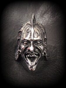Мъжки рок пръстен Джийн Симънс Kiss от стомана