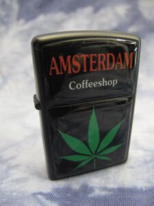 Черна запалка Amsterdam Coffeeshop