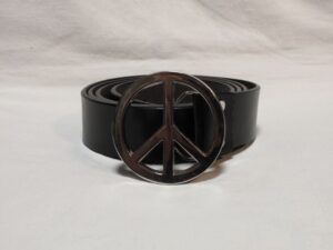 Колан с метален хипи знак Peace