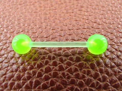 pirsing-za-ezik-iskryashto-zelen-silicone Пиърсинг за езика в искрящо зелен цвят