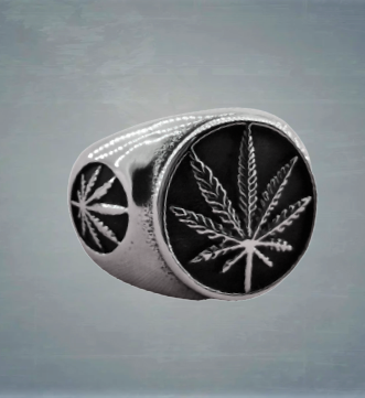 mazhki-prasten-s-marihuana-masiven Мъжки пръстен с марихуана от масивна медицинска стомана