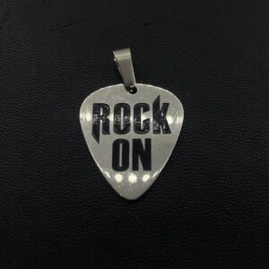 Медальон Rock On перце за китара от медицинска стомана