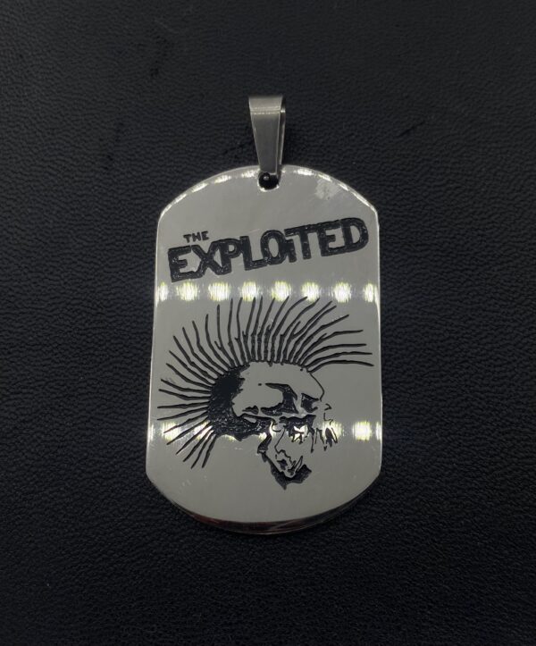 Медальон с плочка The Exploited от стомана