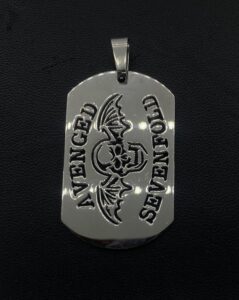 Медальон рейнджърска плочка Avenged Sevenfold от медицинска стомана