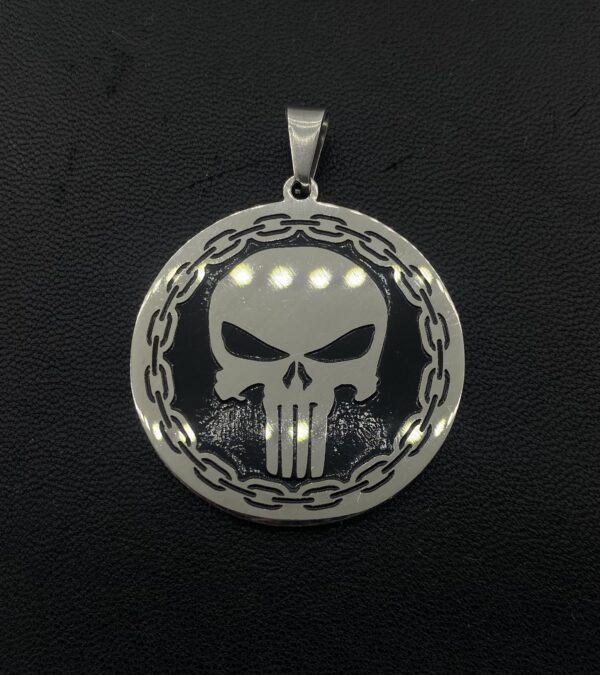 Мъжки медальон The Punisher от стомана с череп Наказателя