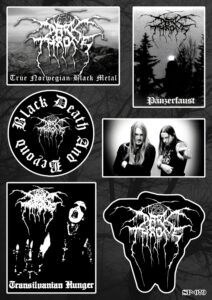 Лист със стикери на Darkthrone