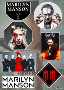 Лист със стикери на Marilyn Manson