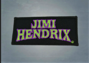 Пач на Jimi Hendrix със зелено-лилав надпис
