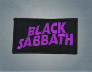 Black Sabbath нашивка с лилав надпис
