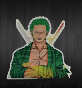 Висококачествен стикер на Roronoa Zoro