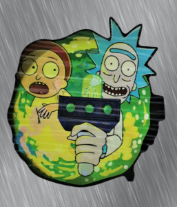 Брутален 3D стикер с Rick And Morty