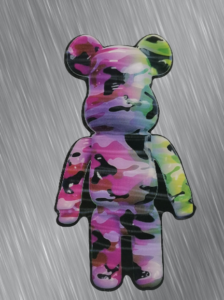 3D стикер на камуфлажно Bearbrick