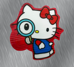 Готин 3D стикер с Hello Kitty