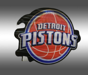 Detroit Pistons триизмерен спортен стикер