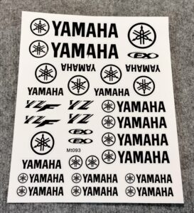Лист със стикери на Yamaha