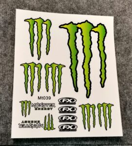 Лист със стикери на Monster