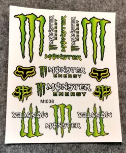 Лист със стикери на Monster Energy