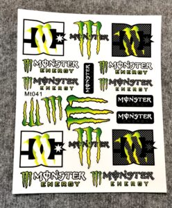 Лист със стикери на Monster