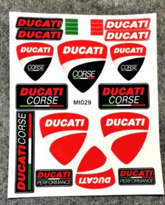 Комплект самозалепващи се стикери Ducati Corse