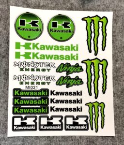 Комплект със стикери на Kawasaki и Monster