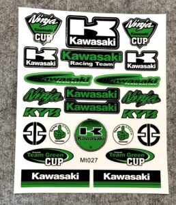 Лист със стикери на Kawasaki