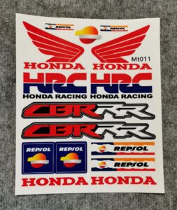 Лист със стикери на Honda