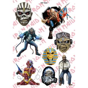 Лист със стикери на Iron Maiden