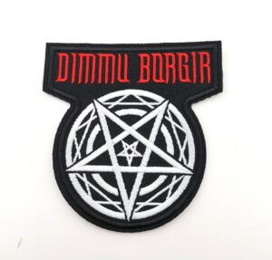 Метъл нашивка на Dimmu Borgir със сатанинска пентаграма