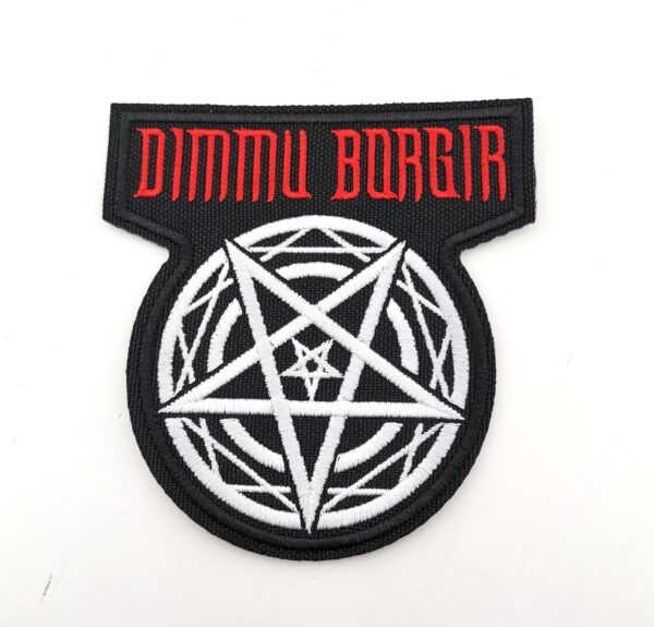 Метъл нашивка на Dimmu Borgir със сатанинска пентаграма
