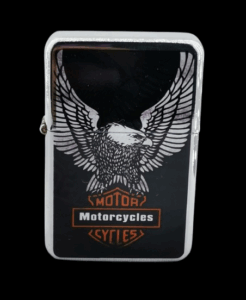 Бензинова запалка Harley-Davidson с дизайн на орел и мотоциклети за мъже