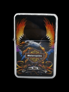Метална бензинова запалка Harley-Davidson с цветен орел