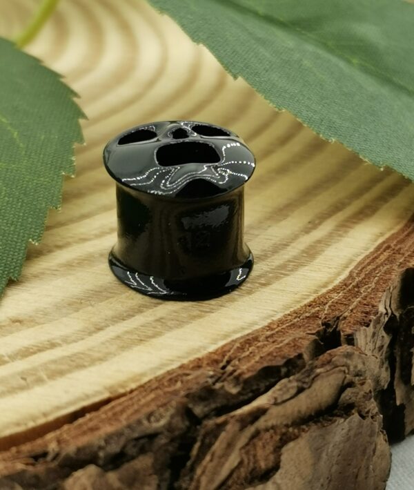 черен флеш за ухо от стомана 02 Уникална флеш обеца от медицинска стомана