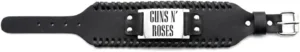 Рок гривна на Guns N' Roses в разгънато състояние с катарама и дупки за регулиране
