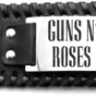 Рок гривна на Guns N' Roses в разгънато състояние с катарама и дупки за регулиране